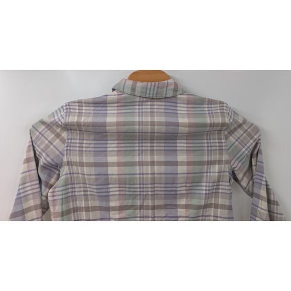 Chaps Women's Medium Flannel Shirt Long Sleeve Full Zip Multicolor Plaid NWT - Picture 6 of 10